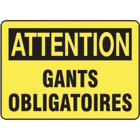 Accuform FRENCH OSHA ATTENTION SAFETY SIGN FRMPPE407XT FRMPPE407XT